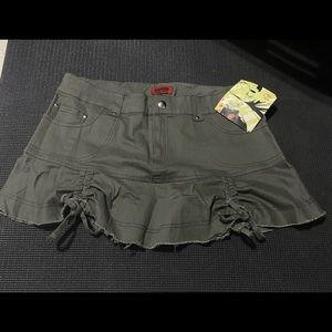 Standard denim military green y2k skirt